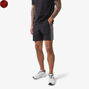 Pantalones Cortos Deportivos para Hombre con Contraste, Cintura Elástica con Cordón, para Entrenamiento Atlético y Gimnasio, Diseño Premium, Cortavientos, Venta al por Mayor - Product Image 2