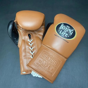 Gants de boxe en cuir de qualité supérieure, à lacets, style NBNL, vente en gros - Product Image 2