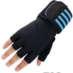 Guantes de Gimnasio para Levantamiento de Pesas, para Hombre y Mujer, con Almohadilla Completa en la Palma, Medios Dedos, Poliéster, Soporte para Muñecas, Entrenamiento Físico - Product Image 4