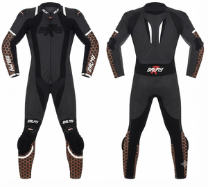 Traje de Carreras Personalizado para Hombre en Cuero Vacuno/Canguro, Mono de Una Pieza con Armadura de Nivel 2 CE, Hecho a Medida, Protección OEM - Product Image 1