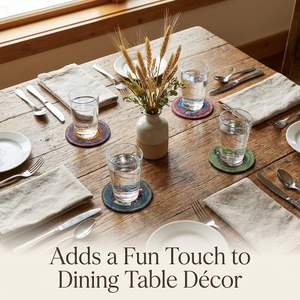 Sous-verres perlés – Sous-verres artisanaux sur le thème du safari pour table à manger, table basse et décoration intérieure - Product Image 2