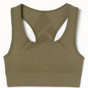 Soutien-gorge de sport personnalisé avec logo pour femme, grande taille, sans couture sur le devant, pour fitness, yoga, gym, entraînement, antichoc, confortable, vêtements de sport - Product Image 4