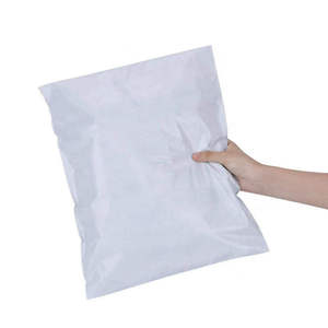 Sac d'expédition en polyéthylène blanc personnalisé, imperméable et durable, avec fermeture auto-adhésive, pour courrier et emballage, vente en gros - Product Image 2