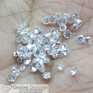 Diamants naturels calibrés de 0,01 ct, taille brillant, couleur FG, échelle de dureté 10 Mohs, écologiques, pour la fabrication de bijoux - Product Image 1