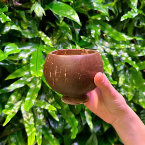 High Quality Eco-Friendly <b>Coconut</b> Coffee <b>Cup</b> Reusable PC Material Custom Engraved Laser Logo for Home Usage - Product Image 3