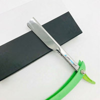 Rasoir droit ZETOMED PRO de haute qualité, durable, en acier inoxydable, couteau pliant avec manche en plastique