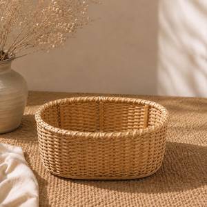 Handmade Rattan Woven Round Storage Basket <b>Nursery</b> Organizer Baby Toy Holder Living Room Home Decor - Product Image 2