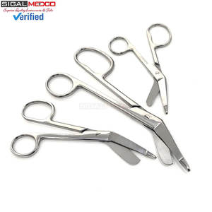 Juego de 3 Tijeras Lister para Vendajes, 3.5, 5.5 y 7.25 Pulgadas, de Acero Inoxidable, Manuales, para Trauma y Enfermería, con Certificación CE - Product Image 3