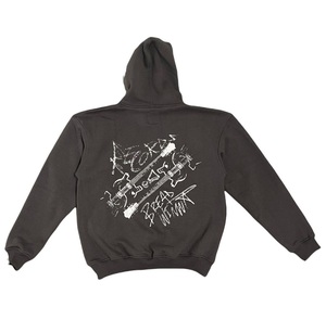 Ensemble de survêtement en molleton bouclette 100% coton épais pour homme, avec sweat à capuche zippé et pantalon de jogging, personnalisable avec logo - Product Image 5