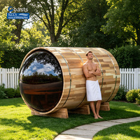 Sauna de Cedro Rojo Patagonia Expedition Grade con Ventana de Burbuja para Resistencia al Viento y a la Congelación, Control WiFi Habilitado para ETLTelco
