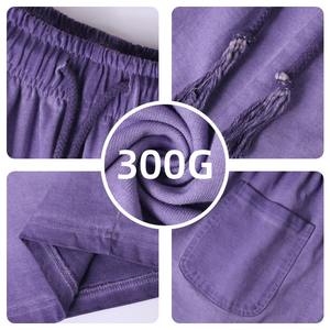 Pantalones Cortos Deportivos Casuales de Verano para Hombre, 180 g/m², Spandex/Algodón Orgánico, con Cordón Ajustable, Marca de Moda, Tejido Grueso Lavado, Venta al por Mayor - Product Image 3