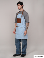 Tablier unisexe de travail et de mode en toile de coton multicolore, imperméable, avec poche, logo personnalisé, épaissi, résistant à la chaleur