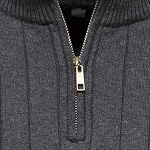 Pull en molleton gris foncé pour homme, col ras du cou, manches longues, décontracté, 100% coton, séchage rapide, respirant, écologique - Product Image 3