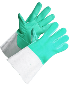 Guantes de soldadura TIG de alta resistencia, de cuero de vaca de grano dividido, con puño de punto, antideslizantes, resistentes a las chispas, 7 oz, 26 cm, sin silicona - Product Image 2