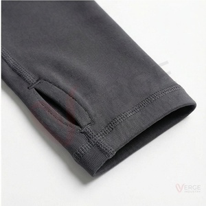 Ensemble de yoga 2 pièces gris foncé pour femme : haut court zippé à manches longues et leggings taille haute - Product Image 6