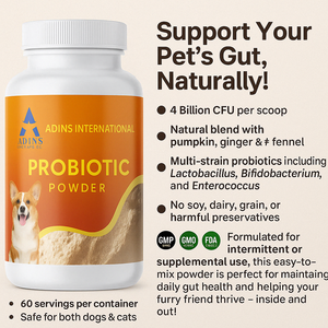 Polvo de probióticos naturales OEM ODM para perros y gatos, fórmula recomendada por veterinarios para suplemento de prebióticos de apoyo a la salud intestinal digestiva - Product Image 3