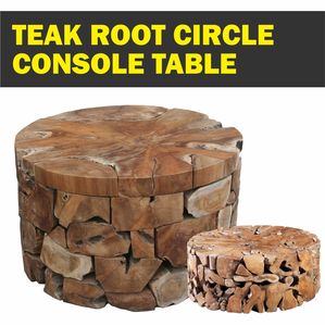 TEAK ROOT CIRCLE CONSOLE <b>TABLE</b> - Product Image 2