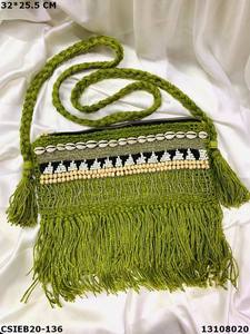 Sac bandoulière en jute de haute qualité, sac à bandoulière tendance avec un design élégant - Product Image 4