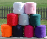 Ensemble de 4 bandages polaires équestres durables avec logo personnalisé PRIMA (polyester) pour la protection des jambes du cheval