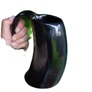 TÍTULOS NORSE HECHO A MANO CUERNO DE BÚFALO VIKING BEBER Cuerno Taza Nuevo diseño para cerveza y café Taza de cuerno para beber natural - Product Image 4
