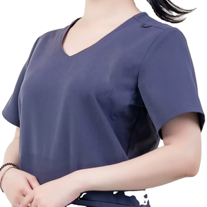 Cotton PE Spandex Comfortable Top <b>Scrubs</b> Medical <b>Scrubs</b> Uniform Nurse Men Anti-wrinkle Manufacture Verified <b>Clothes</b> - Product Image 6