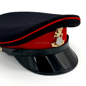 Casquette uniforme artisanale personnalisée, chapeau marine, broderie argentée, couvre-chef professionnel Pakistan - Product Image 1