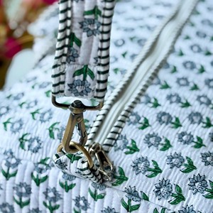 Handmade Cotton Quilted Duffle <b>Bag</b> With Zipper Closure <b>Large</b> Capacity Weekender Travel <b>Bag</b> - Product Image 2