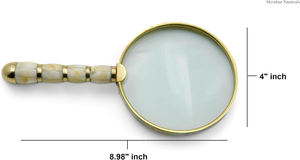 Loupe en métal vintage, verre grossissant décoratif pour la maison, le bureau, la bibliothèque, la décoration de bureau - Product Image 2