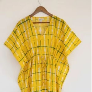 ขายส่งเสื้อคลุมยาวสไตล์โบฮีเมียนย้อมสีแบบทำมือ TheFabira สำหรับผู้หญิง แขนยาว คอวี ผ้าฝ้าย 100% เป็นมิตรกับสิ่งแวดล้อม ทรงหลวม - Product Image 1