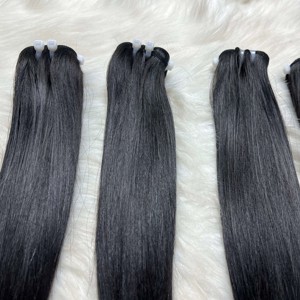 100% Qhair ชุดเครื่องถักทออัจฉริยะทำจากขนสีดำนุ่มลื่น - Product Image 3