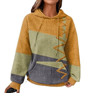 Women's Long-Sleeved Casual Pullover <b>Hoodie</b> <b>Blanket</b> Breathable Cotton Terry for Autumn Winter Front Logo Printed - Product Image 5