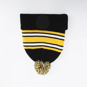 Bonnets d'hiver en laine tricotée unie personnalisés OEM ODM pour hommes – Bonnets pliables tendance à prix abordable - Product Image 3