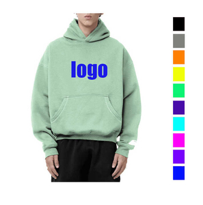 เสื้อฮู้ดดี้และเสื้อสเวตเชิ้ต OEM แบบ unisex ทรงบ็อกซี่ ผ้าเฟรนช์เทอร์รี่ ใส่สบายสำหรับฤดูหนาว สไตล์ลำลอง ทรงโอเวอร์ไซส์ ไหล่ตก น้ำหนักผ้า 420 กรัม พร้อมลายพิมพ์ - Product Image 5