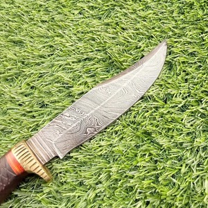 Custom Handmade Carbon Steel Hunting <b>Knife</b> 13 Inch <b>Bone</b> <b>Handle</b> with Brass Bolster Ambidextrous Durable-THEWIZ CRAFTS - Product Image 4