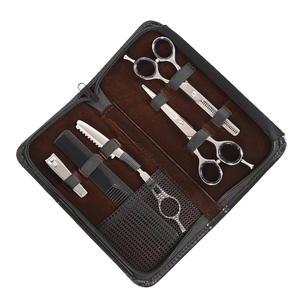 Kit Profesional de Tijeras de Peluquería, Tijeras de Corte Profesional para Barbería, Tijeras de Entresacar, Navaja de Afeitar con Estuche - Product Image 2