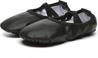 Zapatillas de Ballet DoGeek con Parte Superior de Lona Satinada Suave para Unisex, Profesionales, con Tacón Plano y Cinta, para la Escuela o el Hogar