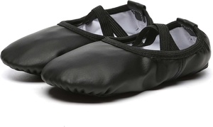 Chaussons de ballet souples en coton blanc avec semelle en caoutchouc, talon plat, chaussures de danse pour femmes avec sangle élastique - Product Image 6