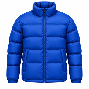 Top Selling <b>Fleece</b> Material Heavyweight Streetwear Design Casual Wear Winters Wholesale Plain Men's Puffer <b>Jackets</b> - Product Image 5