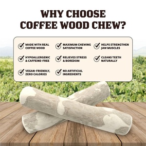 Palillo de Madera de Café para Perros, Juguete Ecológico Natural y Duradero para Mascotas, Limpieza Dental Segura - Product Image 3