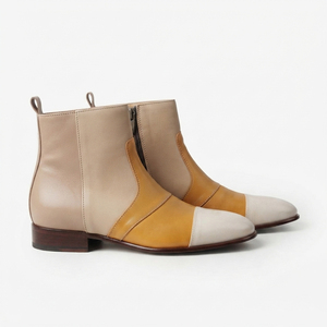 Premium Unisex Leather Ankle <b>Boots</b> Men's Side Zipper Ankle Booties Ladies Fashion Ankle <b>Boots</b> OEM Unisex Leather Ankle <b>Boot</b> - Product Image 6