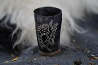 Tasse en corne de buffle de style américain faite à la main |   Mug à boire naturel pour bière/vin/méad |   Cadeau d'entreprise écologique et étanche