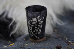 Handmade American Style Buffalo Horn Cup | Natural Drinking Mug for Beer/Wine/Mead | Eco-Friendly Leak Proof Business Gift - Product Image 4