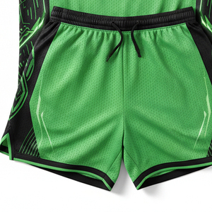 High Quality Printed Reversible Basketball Uniform Kit Sleeveless Breathable Mesh Moisture-Wicking Jersey <b>Shorts</b> Set Club - Product Image 4