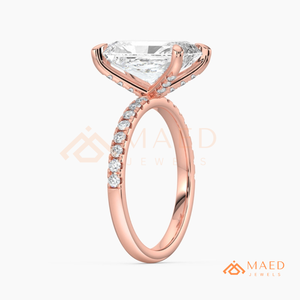 Radiant Cut Moissanite Diamond Rose Gold Ring for Women Wedding Engagement Jewelry USA Bridal Style - Product Image 6
