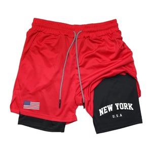 Custom <b>Men</b>’s Double Layer Sports <b>Shorts</b> Quick Dry Breathable Loose Fit Running Gym Workout <b>Shorts</b> - Product Image 3