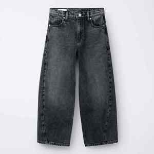MEESAM LEATHER HOSIERY Jeans de mezclilla unisex 100% algodón de secado rápido, cintura alta, peso pesado, estilo vintage, corte regular, rectos, con relieve - Product Image 2