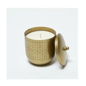 Festival Metal Candle Jar Decorative Candle Container Elegant Home Decoration - Product Image 2