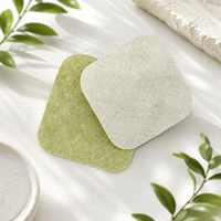 Y567 OEM/Marque Privée Tampons de Coton Composites Verts Matières Premières Pures Fibre de Pomme + Fibre Végétale Tampon Tonifiant Facial pour Soins de la Peau