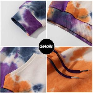 Sudadera con Capucha Tie-Dye para Hombre, Suave y Transpirable, de Manga Larga con Puños Acanalados, Capucha Ajustable y Cierre Frontal - Product Image 6