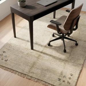 Alfombra de Lana Hecha a Mano de Primera Calidad, Diseño Tribal Minimalista con Flecos para Decoración de Sala de Estar y Dormitorio - Product Image 2